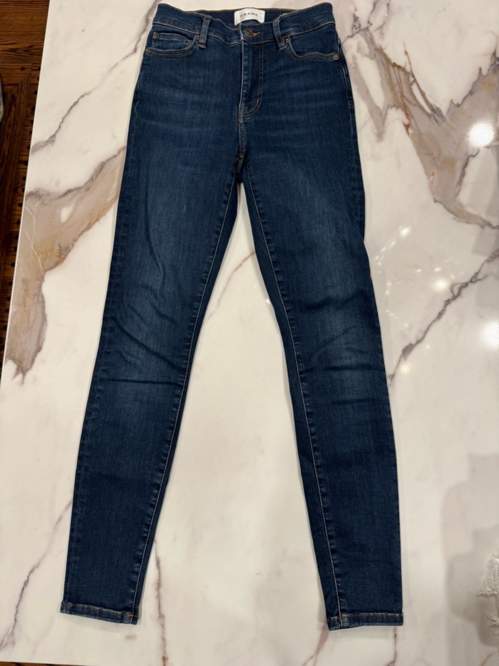 Frame Denim Dark Wash Skinny Jeans
